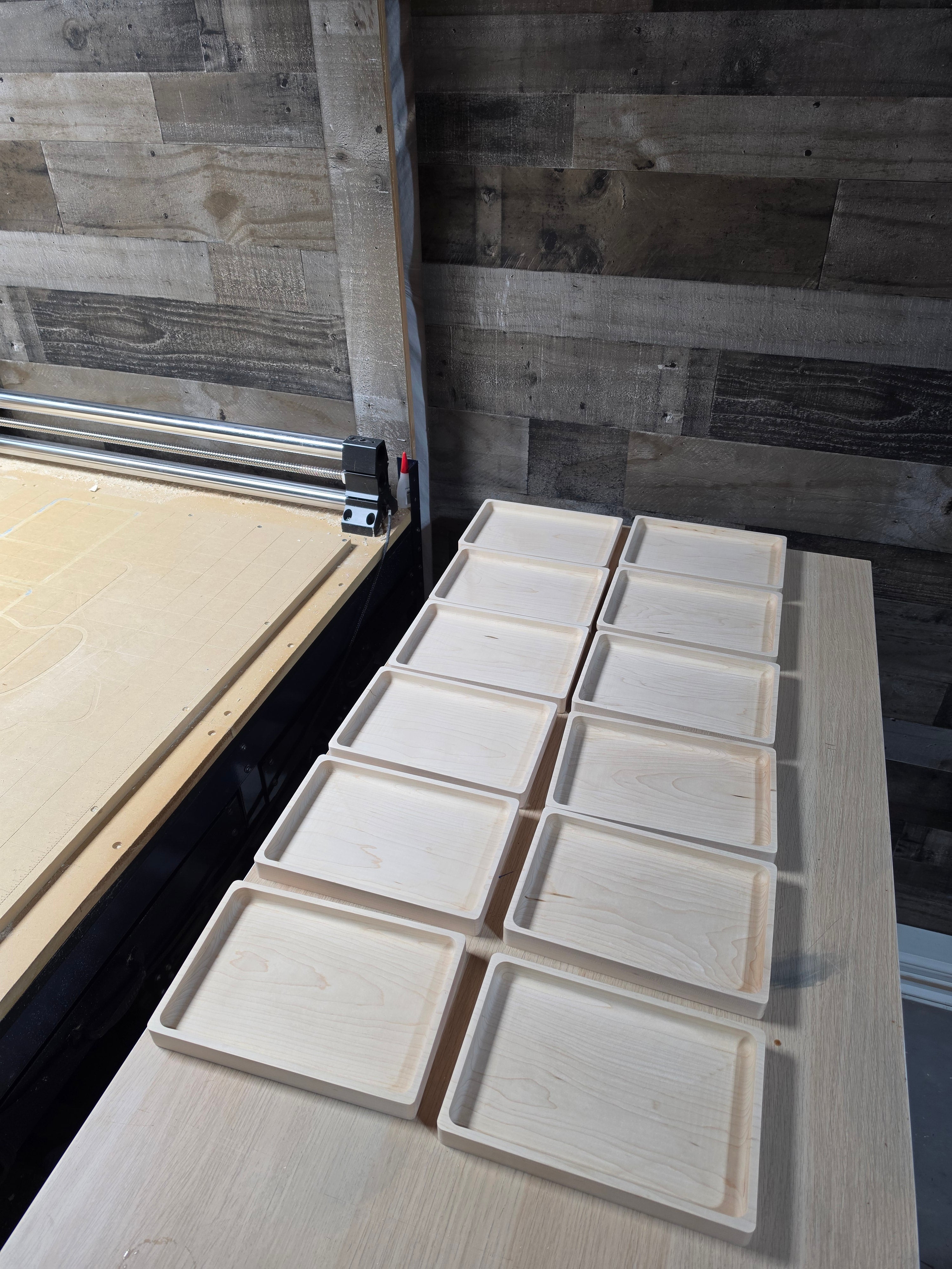 Solid Maple Catch-All Tray | Rolling Tray | 6×9 CNC Milled | Custom Engraving Available